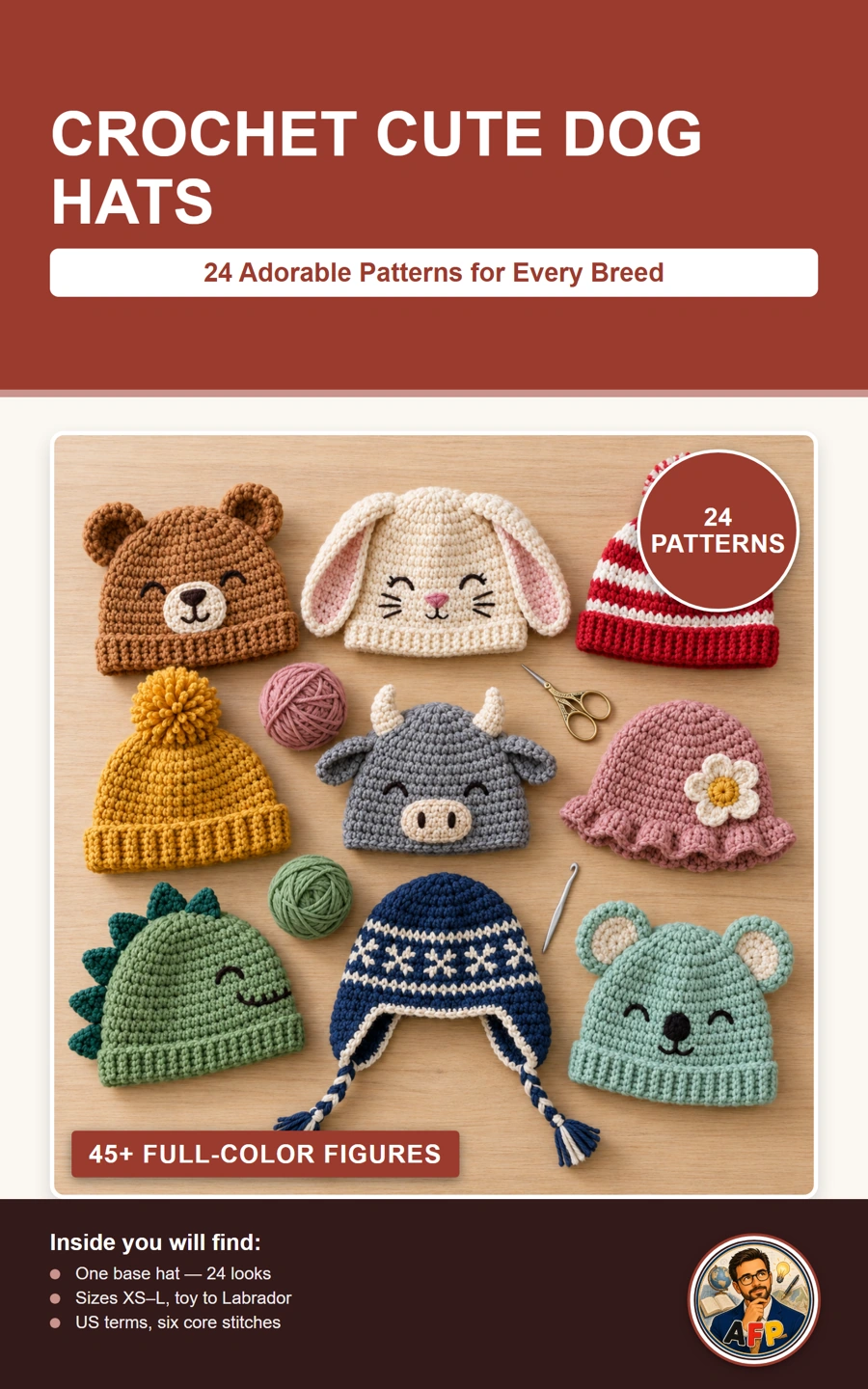 Crochet Cute Dog Hats